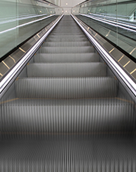 Escalator close up